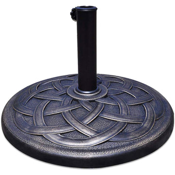 43 ポンド アンティークブロンズ樹脂パティオ傘ベース